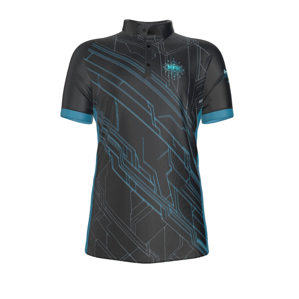 All-Over Print Men's Stretch Collar Polo Shirt