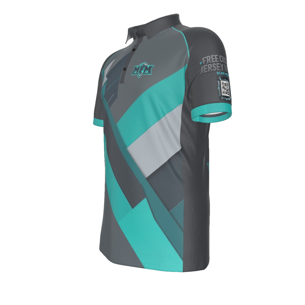 All-Over Print Men's Stretch Collar Polo Shirt