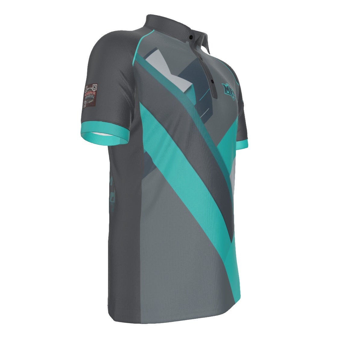 All-Over Print Men's Stretch Collar Polo Shirt