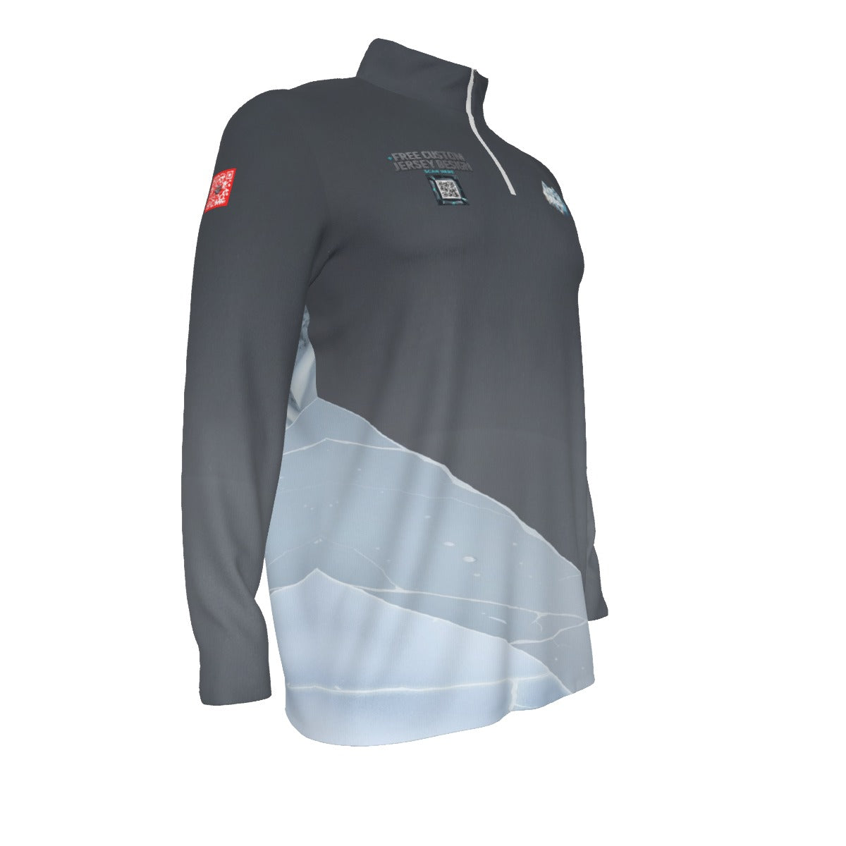 All-Over Print Men's Sports Collar Jersey With Long Sleeve| Interlock